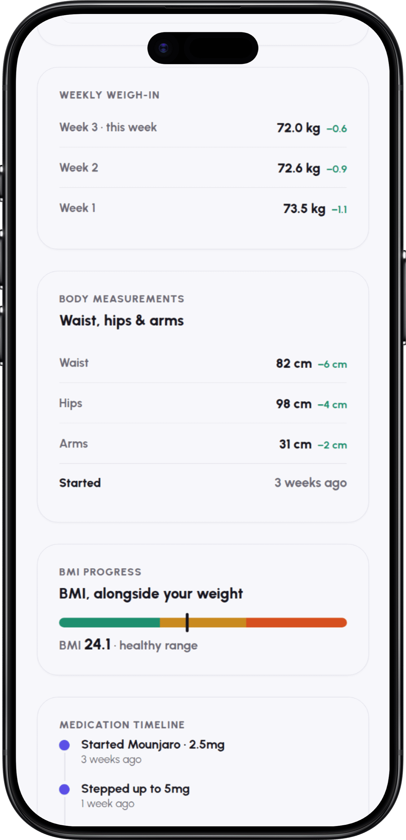 The Stride app on a phone